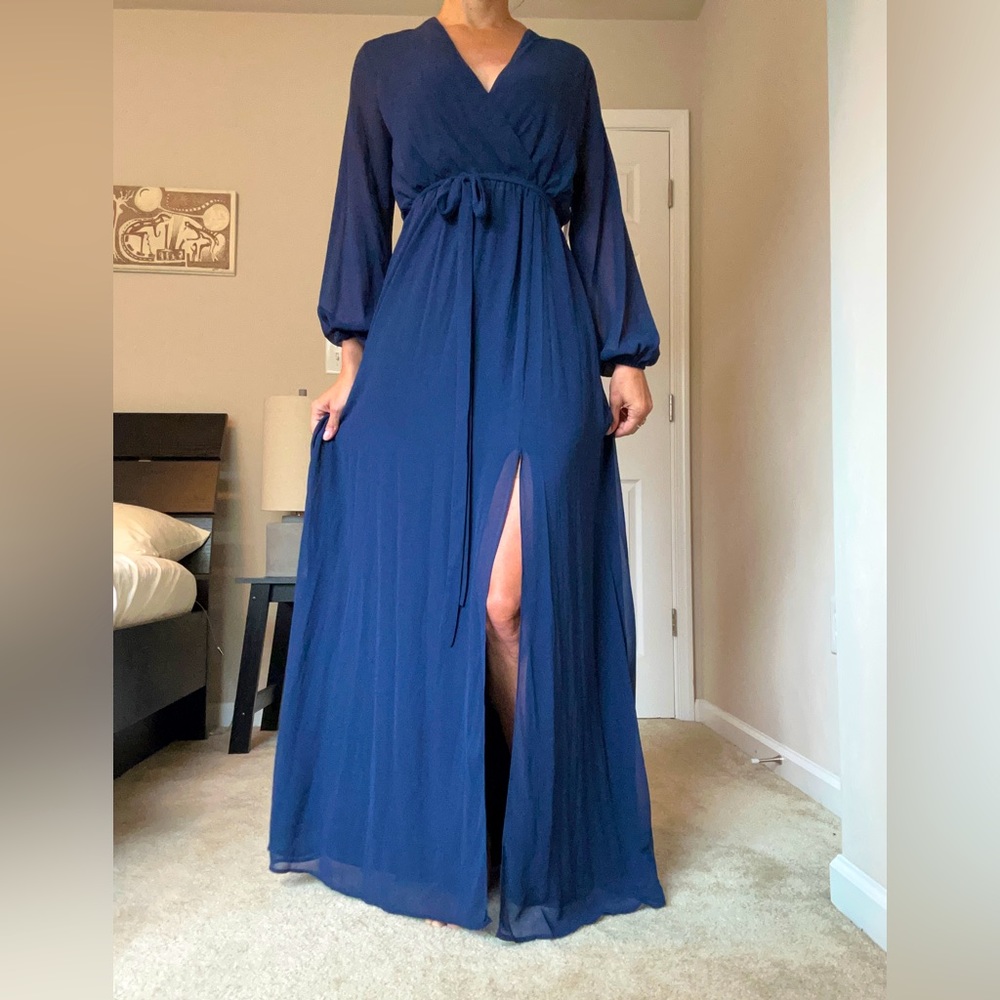 David’s Bridal Boho Long and Billowy Bridesmaid Dress